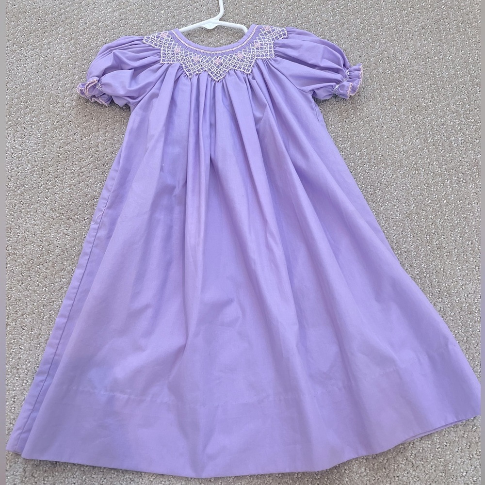 Lavender Smock dress- perfect for Easter